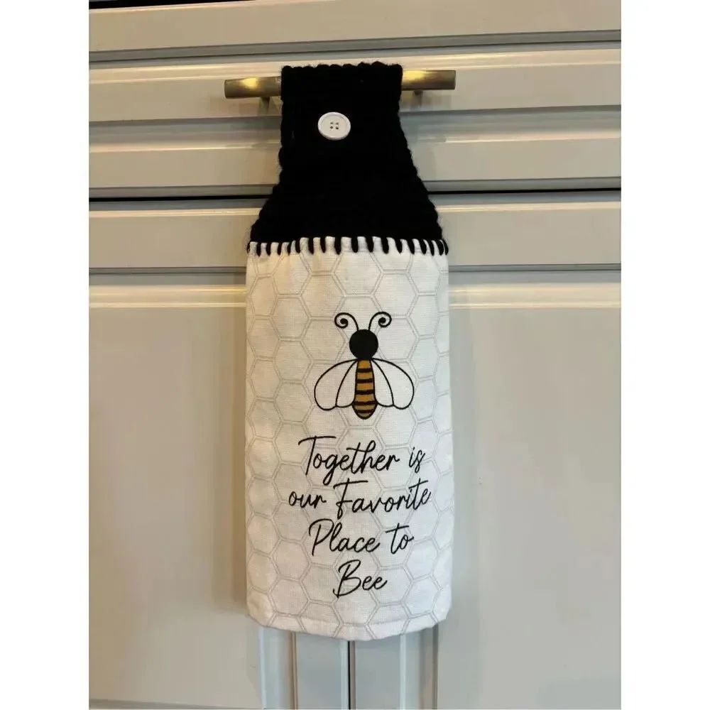 Crochet Top Kitchen Towel-Together is our favorite place to be